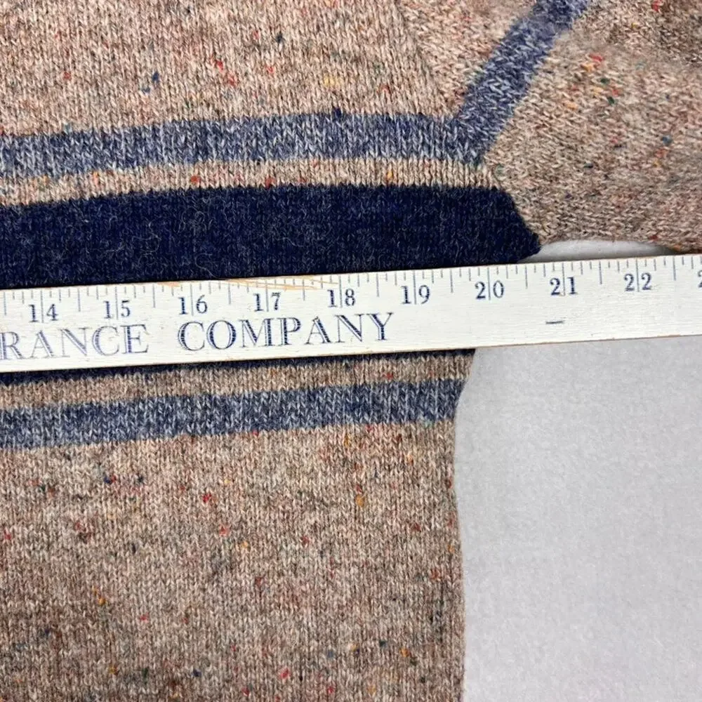 Vintage Robert Bruce Sweater Mens M Wool Red Blue Geometric Pattern Heavyweight - Picture 11 of 13